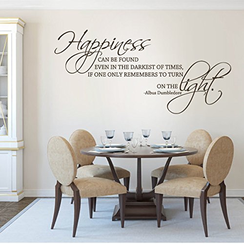 Movie quotes wall stickers Harry Potter Wall Sticker Wall Art Living Room Quote Wall Stickers Happiness Can Be Found Even In The Darkest Of Times…£¨Large,Black£©