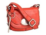 Fossil Maddox Small Flap Crossbody Handbag, Scarlet