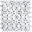 CARRARA (CARRERA) VENATO HEXAGON 1" POLISHED MOSAIC TILE