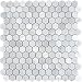 CARRARA (CARRERA) VENATO HEXAGON 1" POLISHED MOSAIC TILE