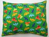 SheetWorld Crib / Toddler Baby Pillow Case - Flannel Pillow Case - Play Cars - Made In USA
