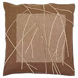 Acacia Brown 18-Inch by 18-Inch Pillow by 