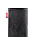 fitBAG Beat Black Custom Tailored Sleeve for MEIZU M2 Note. Fine Nappa Leather Pouch with Integrated Microfibre Lining for Display Cleaning
