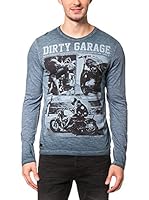 AMERICAN PEOPLE Camiseta Manga Larga (Azul Marino)