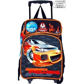Hot Wheels Big Rolling Backpack plus Toy Car Free by Characters Warehouse
