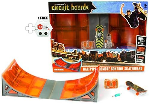 Tony Hawk Circuit Boards Halfpipe Series ("NOT" Randomly Picked) + 1 FREE Pack of Official HexBug Power Cells (2 cells) Bundle [Set 2]