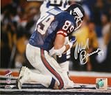 The New York Giants Mark Bavaro Autographed 8x10 Photograph During Super Bowl XXI