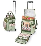 Outdoor Living : Picnic Time 543-43990 Riviera Avalanche Cooler on Wheels 4-person