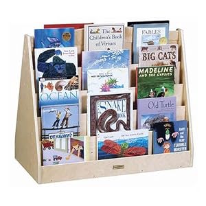 Kid's Double Sided Bookcase in Natural Finish