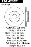 Power Slot 126.42055SL Slotted Brake Rotor
