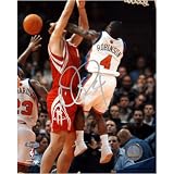 Nate Robinson Autographed Blocking Yao Ming 8x10 Photograph
