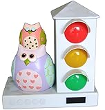 It's About Time Stoplight Sleep Enhancing Alarm Clock for Kids, Purple/Pink Owls