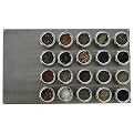 Lipper International Soho 20-Shaker Set on Wall Board - Stainless Steel