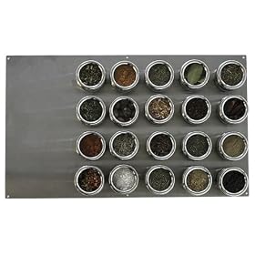 <b>Lipper International Soho 20-Shaker Set on Wall Board - Stainless Steel</b>