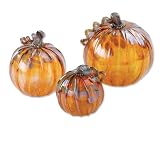 Hand-Blown Glass Pumpkins / Only Set of all 3