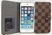 iPhone 6 PLUS / 6+ , Luxury Brown Checker Faux Leather Fashion Designer Wallet Flip Cover Skin Case Stand