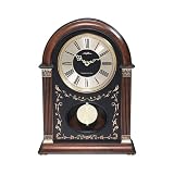 51xSkts9z9L. SL160 Seth Thomas Amadeus Black Dial Brown Maple Finish with Antiqued Brown Antique Furniture Maple Finished Mantel and Chime