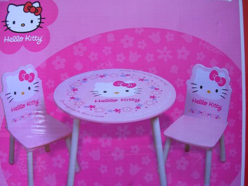 Sanrio Hello Kitty Classic Kids Furniture - Flower & Bloom Table and Chair 3 Pcs Set