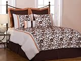 8Pcs Queen Nora Jacquard Bedding Comforter Set
