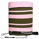 Kroo Soxx Sleeve for Kindle DX ( ND10SX03 ,Pink/Brown) + Determination Strap (Combo)