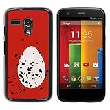 GREAT PHONE CASE GIFT // Mobile Phone Case Hard Case PC Derecative Cover Shell for Motorola Moto G 1 1ST Gen /Egg Red White Spots Easter Red White/
