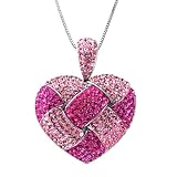 Carnevale Sterling Silver Pink Heart Made with Swarovski Elements Pendant Necklace, 18 51xSuCjKW6L. SL160 Carnevale Sterling Silver Pink Heart Made with Swarovski Elements Pendant Necklace, 18