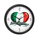 Wall Clock Italian Sweetheart Italy Flag