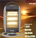from ORION Orion 1200W Halogen Heater Wide Angle Oscillating 3 Heat Settings, Tip Over Safety and Overheat Protection, with Integral and Recess Carry Handles Model OHH-121