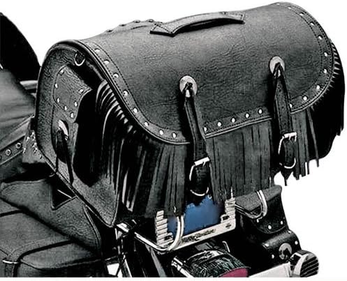 All American Rider 3002RCF Rivet w/ Fringe Extra Large Traveler Bike Rack Bag For Harley-Davidson