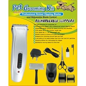 Cordless / Wireless Pet / Dog / Cat / Horse / Animal Grooming, Trimmer, Trimming Kit / set includes rechargeable clippers / scissors / brush / Trim Guide