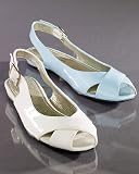 Crisscross patent slingback