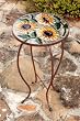 Sunflowers Round Glass Side Table Sunflowers Round Glass Side Table