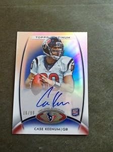 2012 Topps Platinum Case Keenum Blue Refractor Auto RC # 156 Serial # 16/99 - NFL Autographed Rookie Cards