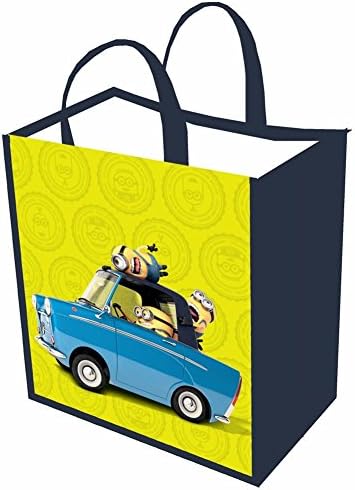 Unisex-Adult Minions Reusable Shopping Tote Or Halloween Trick Or Treat Bag - Car