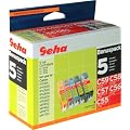 5 Geha Tintenpatronen im Multipack f�r Canon ersetzt Nr. CLI-8 farbig + CLI-8BK schwarz + PGI-5BK schwarz