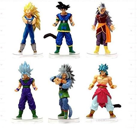 New 6pcs/lot Dragon Ball DBZ Anime Goku Vegeta Piccolo Gohan Super Saiyan Joint Movable Dragon Ball Z Kids Action Figures Toy