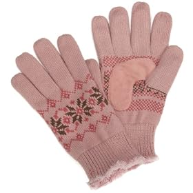 Isotoner Womens Border Snowflake Knit Glove Isotoner Women's Border Snowflake Knit Glove