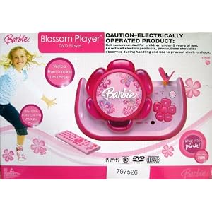 Barbie Blossom Front Loading DVD PLAYER w Multi Language Audio and Subtitle Capability (2007) by 