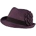 Girls Kids Ages 4-9 Child Summer Sun Flower Fedora Trilby Crush Hat Cap Purple