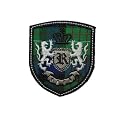 Wappen 5,5 cm * 6,3 cm B�GELBILD AUFN�HER APPLIKATION Orden Emblem Ritterorden Schulorden Ritter Ritter Polo Poloshirt englisch gr�n blau schwarz silber
