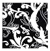 Set 4 Coasters Flowing Floral Black (10X10Cm)