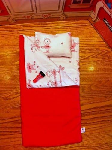 Doll ballerina bear sleeping bag with doll size flashlight!