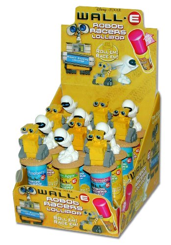 Flix Candy Wall-E Rolling Pop Slider, 1-Count Lollipops (Pack of 12)