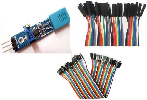 DC3V-5V Humidity Sensor HR202 Humidity Sensor Humidity Resistance Module+40PCS Dupont wire jumper cables 20cm 2.54MM male to female 1P-1P For Arduino+NEW 40pcs Dupont wire cable 1p-1p pin connector 2.54mm 20cm For arduino