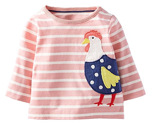 Fiream Girls Cartoon Pattern Cotton Long Sleeve T-Shirt