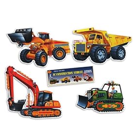  Construction Vehicle Cutouts 16 inch (4 count)