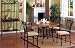 Kitchen & Housewares : 5PCs Black Metal Dining Table and Chairs Set
