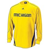 Michigan adidas Men's NCAA L/S Shooting Shirt