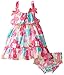 Nannette Baby Girls' Lined Swiss Dot Dress with Ruffle Top