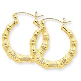 10k Polished Hollow Classic Earrings